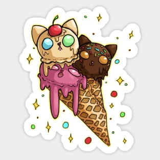 Ice Cream Kitties Sticker